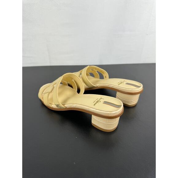 Sam Edelman Illie Eggshell Leather Open Toe Heel Sandal Size 5 - Picture 4 of 8